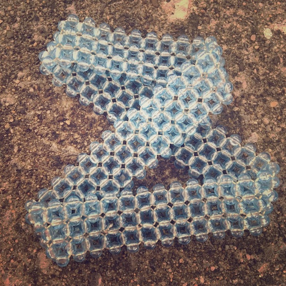 Vintage Accessories - Vintage Beaded Stretchy Headband